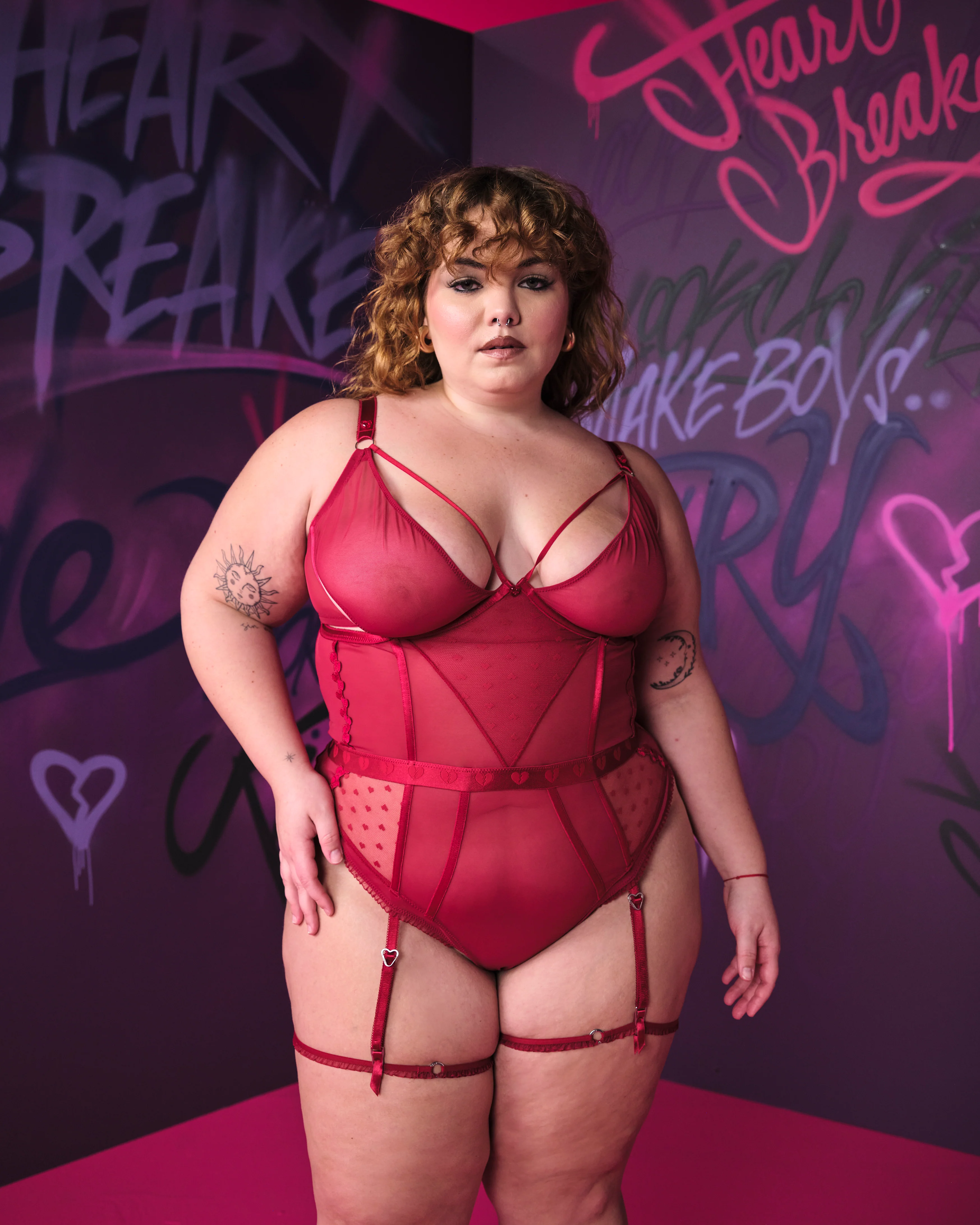 Avril Bodysuit in Red - Image 4