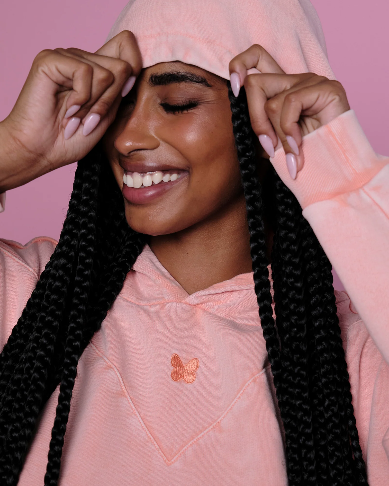 Butterfly Hoodie in Peach - Image 4