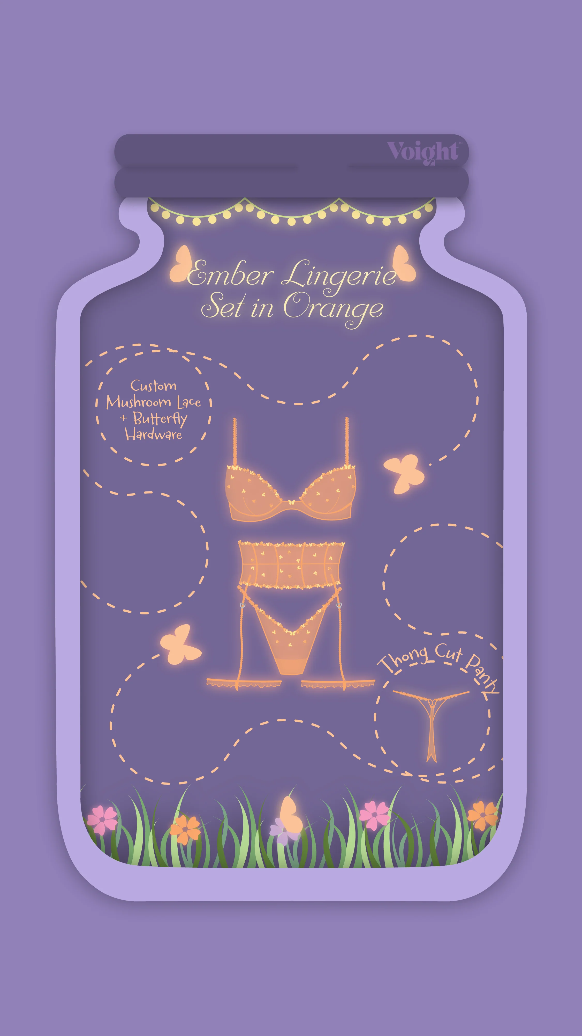 Ember Garter in Orange - Image 7