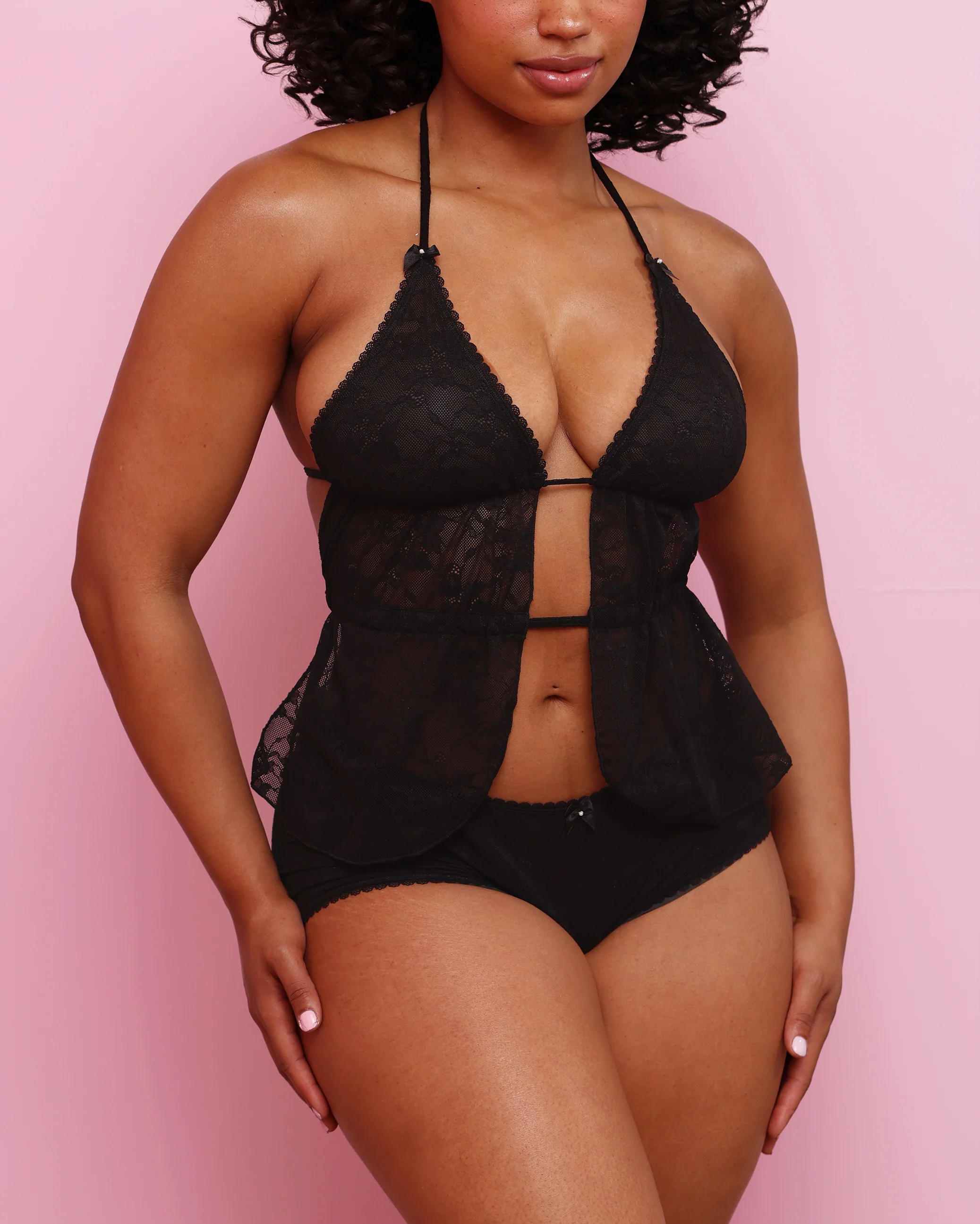 Faye Tank + Shorts Set in Black - Image 3