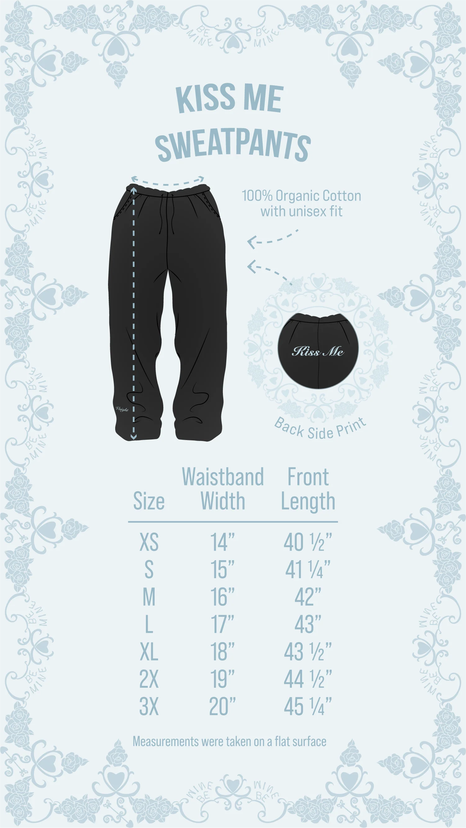 Kiss Me Sweatpants in Black - Image 4