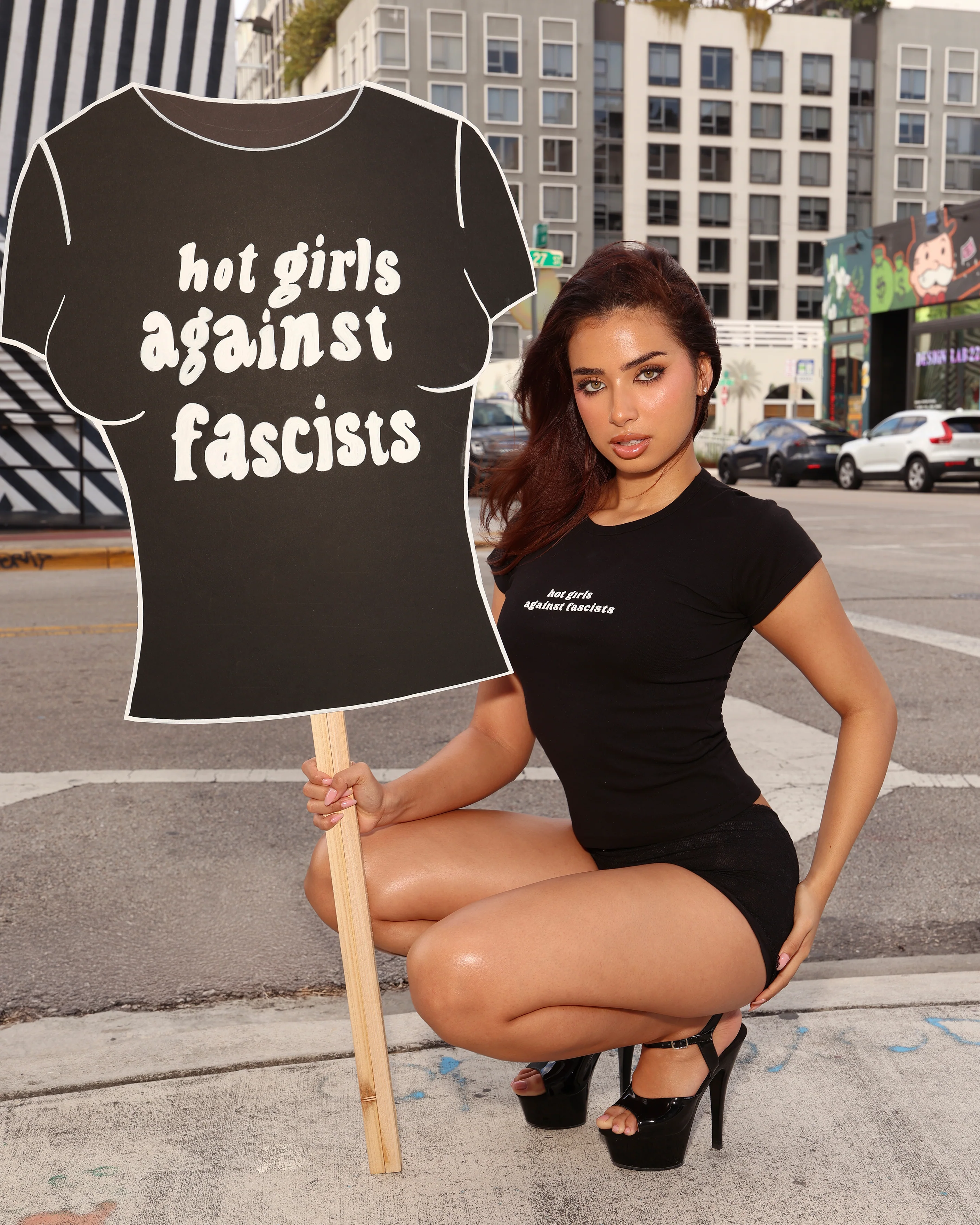 PRE-ORDER Anti-Fascist Tee in Black - Image 4