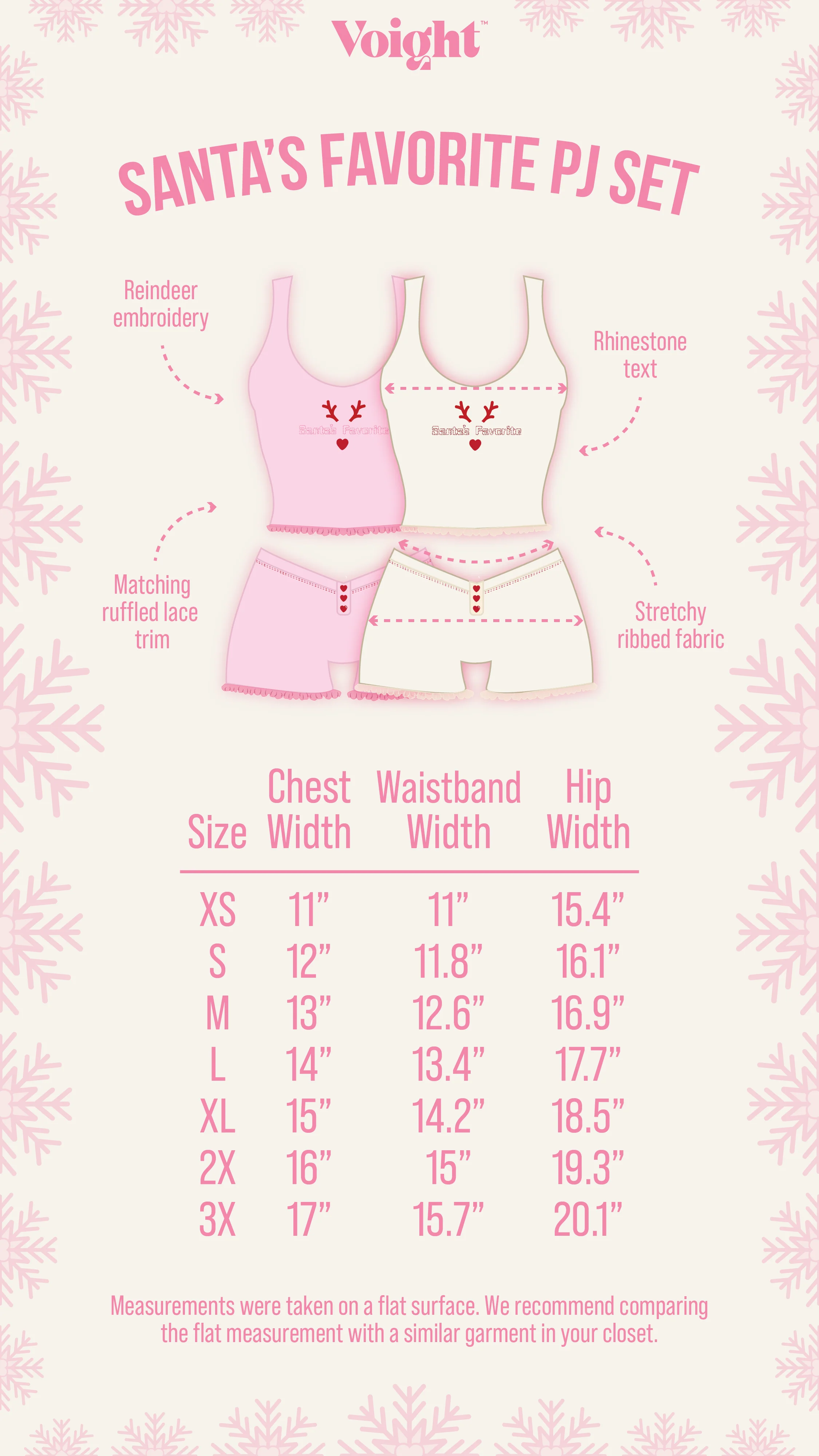 Santa's Favorite PJ Tank in Pink - Image 5